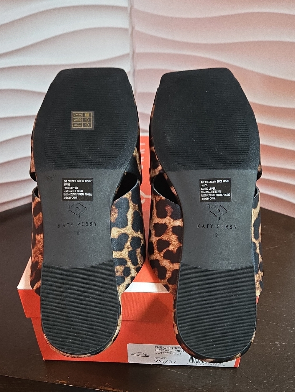 Katy Perry Collections The Checked In Slide Leopard Print Satin - Picture 5 of 6